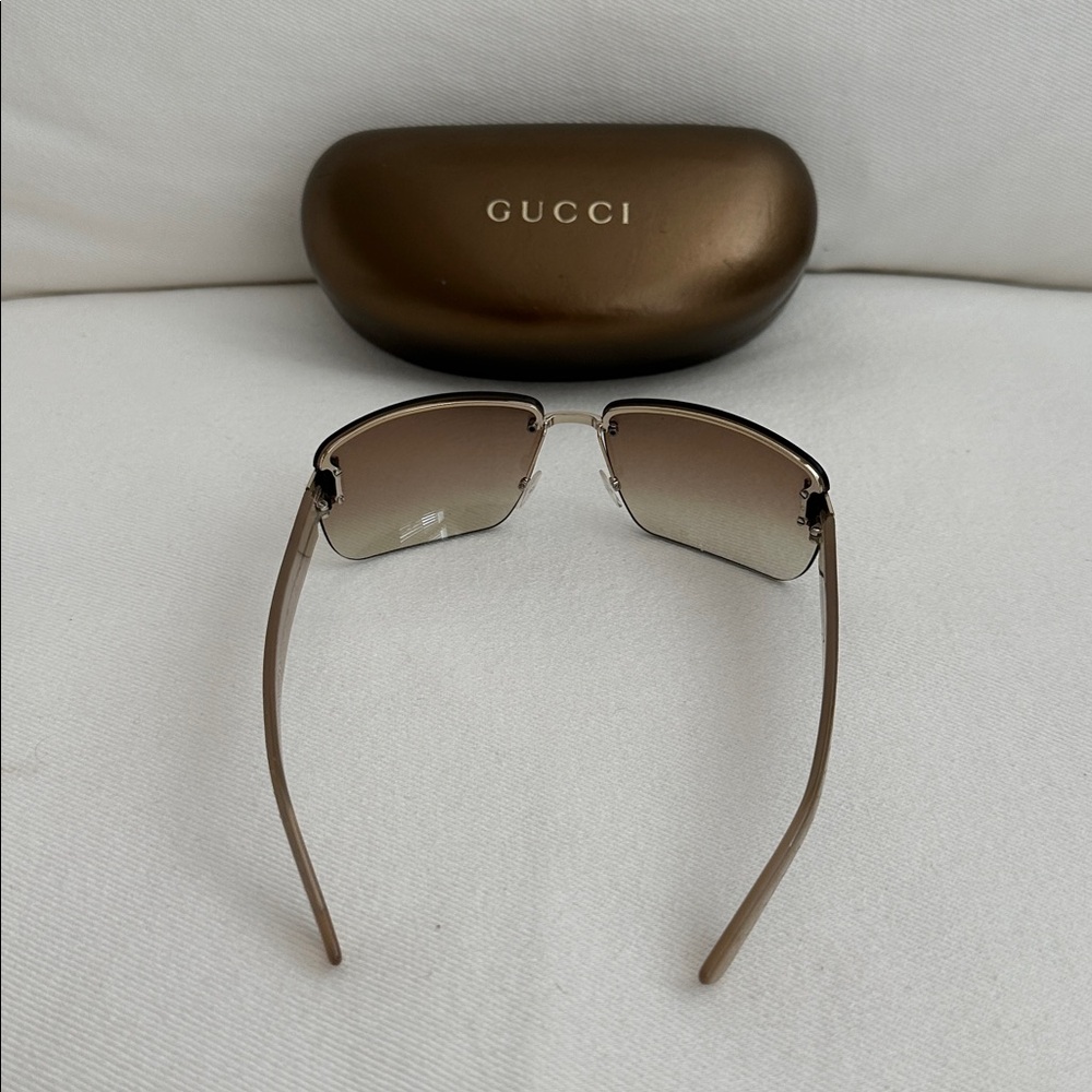Gucci Vintage Tan Gradient Sunglasses - Picture 8 of 9